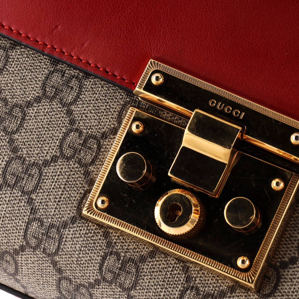Gucci Padlock Shoulder Bag Gg Coated #324402G13B - Picture 6 of 7